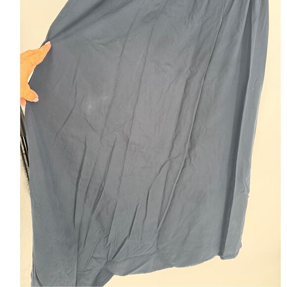 Rag and Bone Dress Joan Poplin Midi Dress in Black Size Large Cotton Collared - Picture 4 of 9